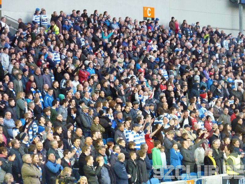 Amex Community Stadium - Brighton & Hove Albion, Awayfans aus Reading