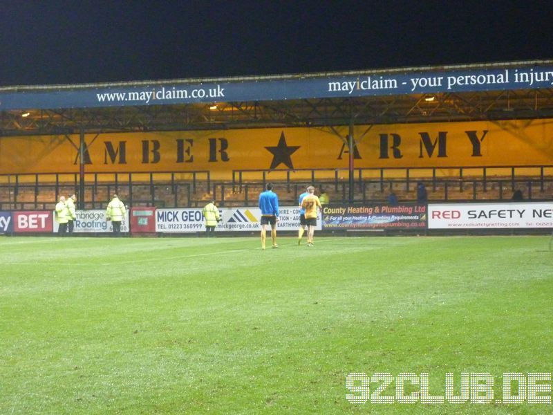 Abbey Stadium - Cambridge United, North Stand