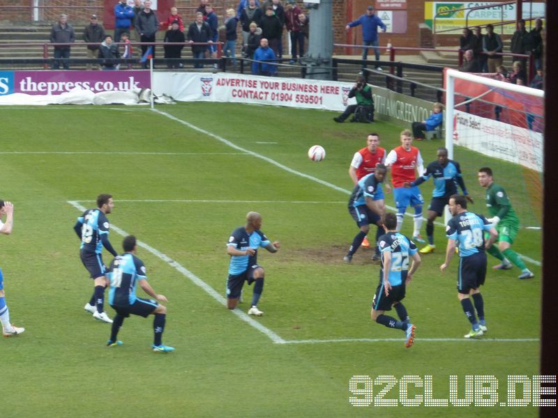 York City - Wycombe Wanderers, Bootham Crescent, League Two, 15.03.2014 - 