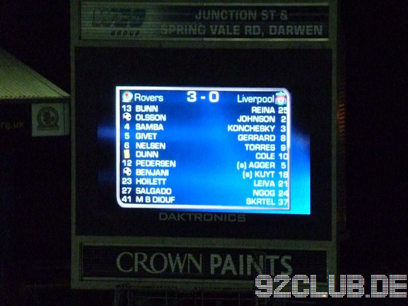 Blackburn Rovers - Liverpool FC, Ewood Park, Premier League, 05.01.2011 - 