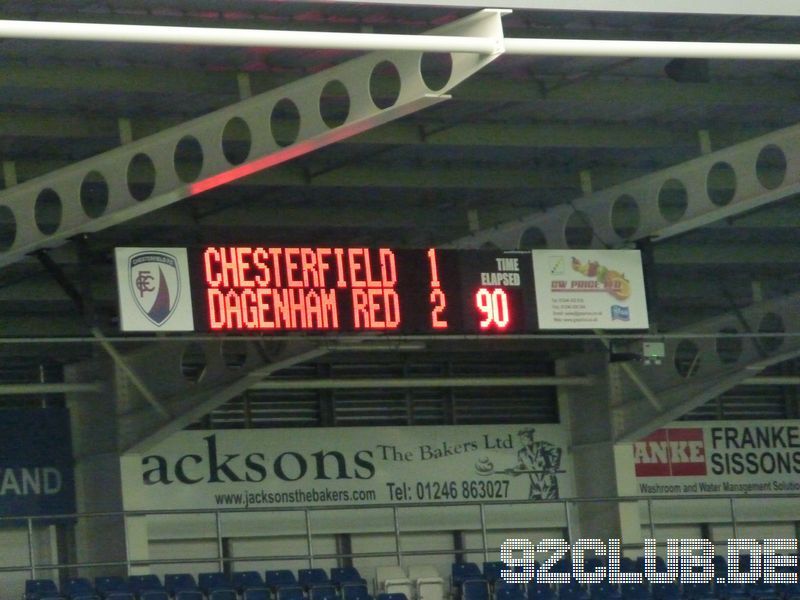 Chesterfield FC - Dagenham & Redbridge, Proact Stadium, League Two, 13.10.2012 - 