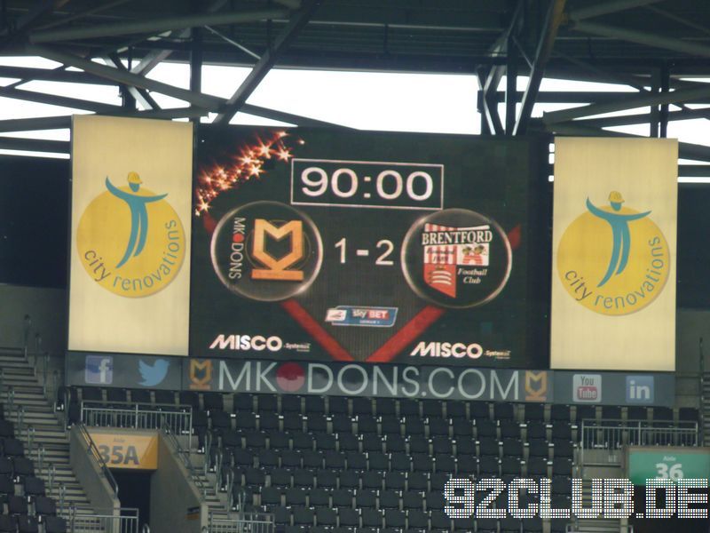 MK Dons - Brentford FC, stadium mk, League One, 21.04.2014 - 